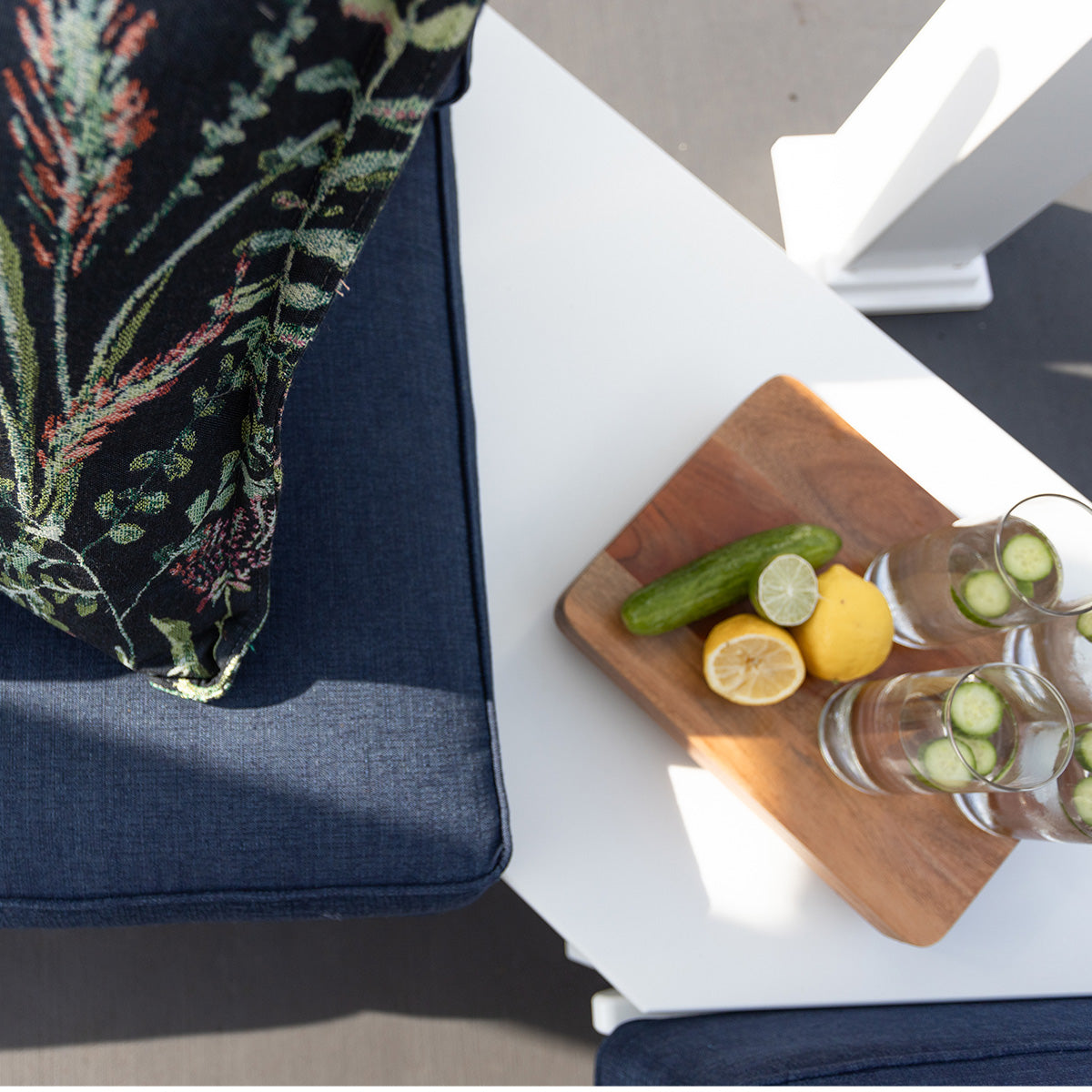 Berlin Gardens MGP Angled Accessory Table, lifestyle photo 1