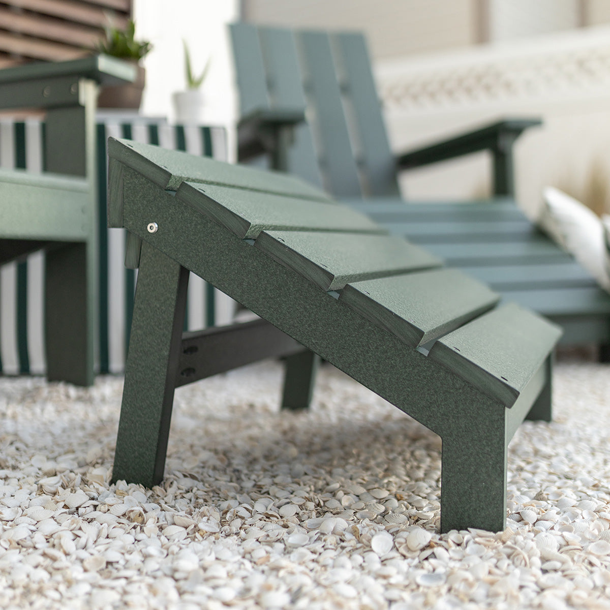 Berlin Gardens Mayhew Adirondack Folding Footstool, lifestyle photo 2