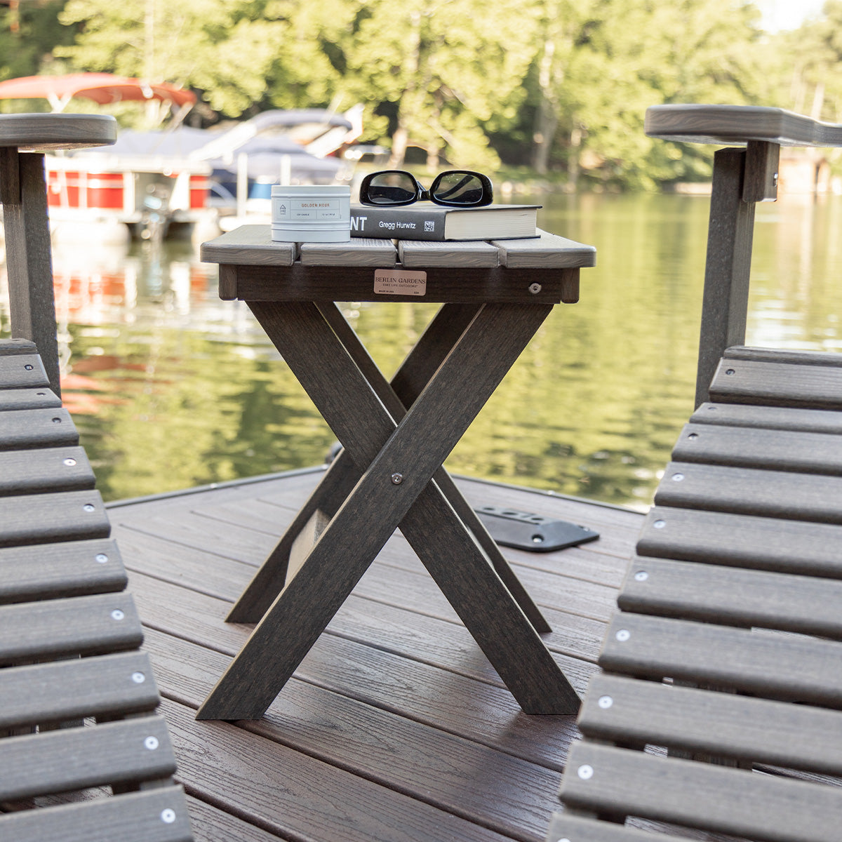 Berlin Gardens Folding End Table, lifestyle photo 3