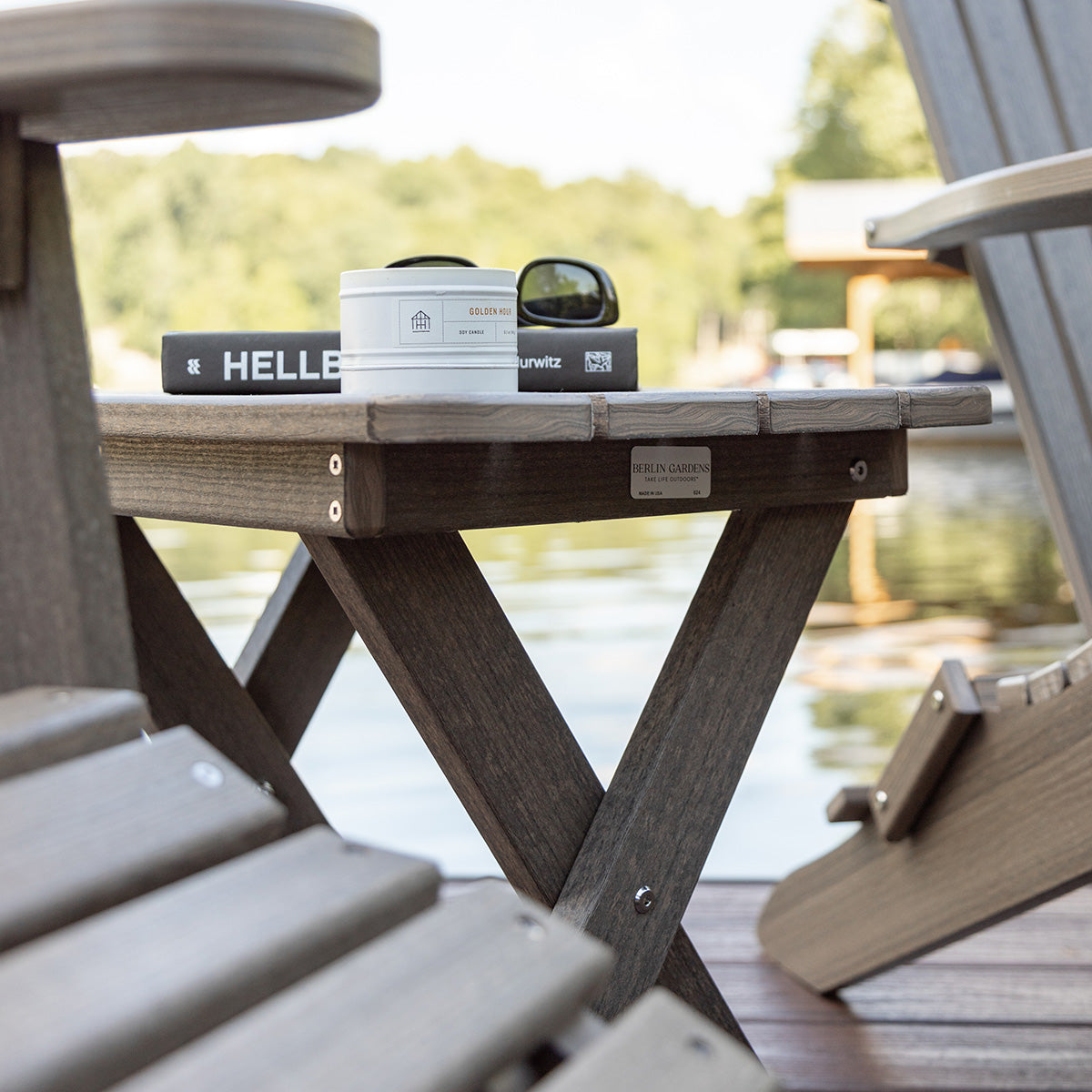 Berlin Gardens Folding End Table, lifestyle photo 4