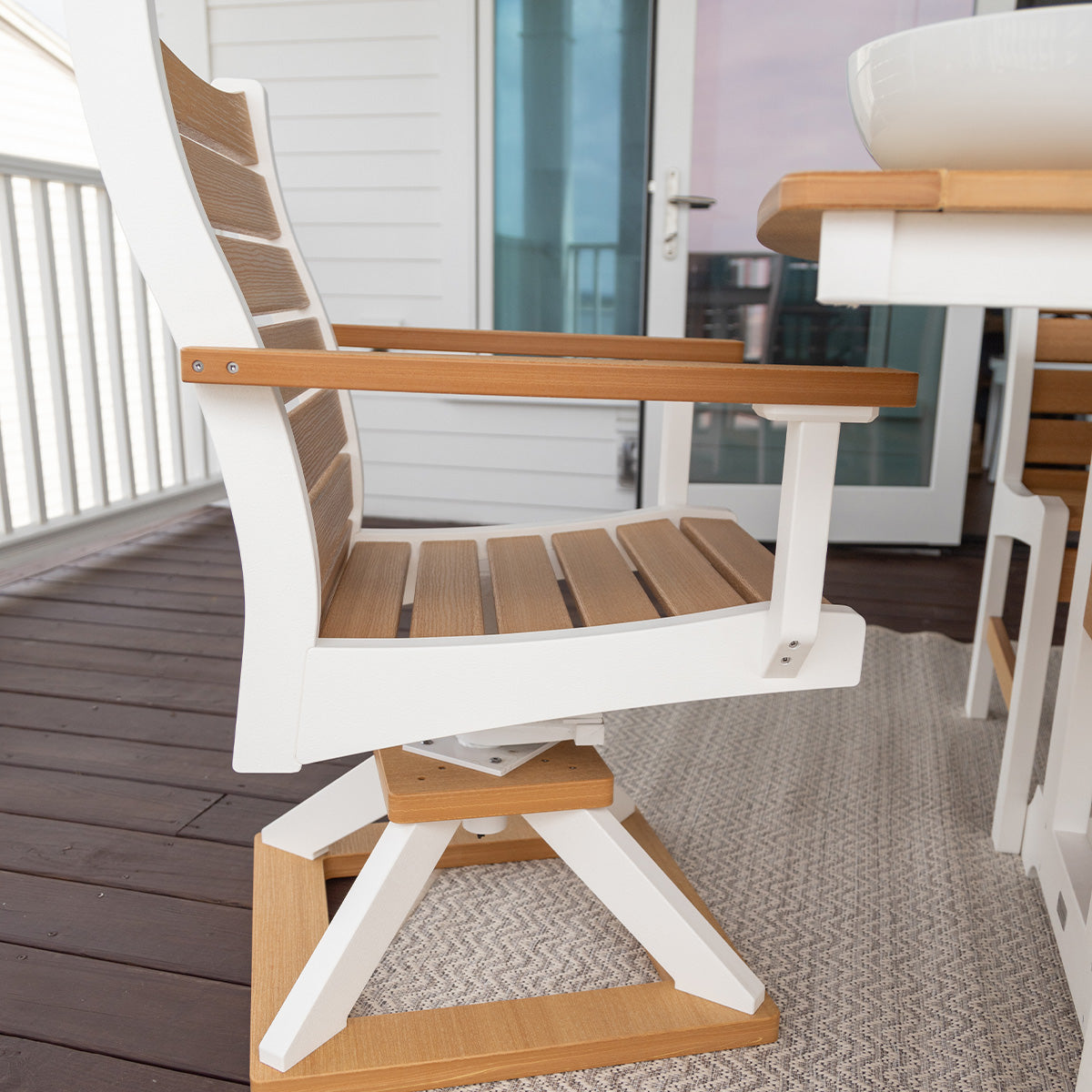 Berlin Gardens Bristol Swivel Rocker Dining Chair, lifestyle photo 1