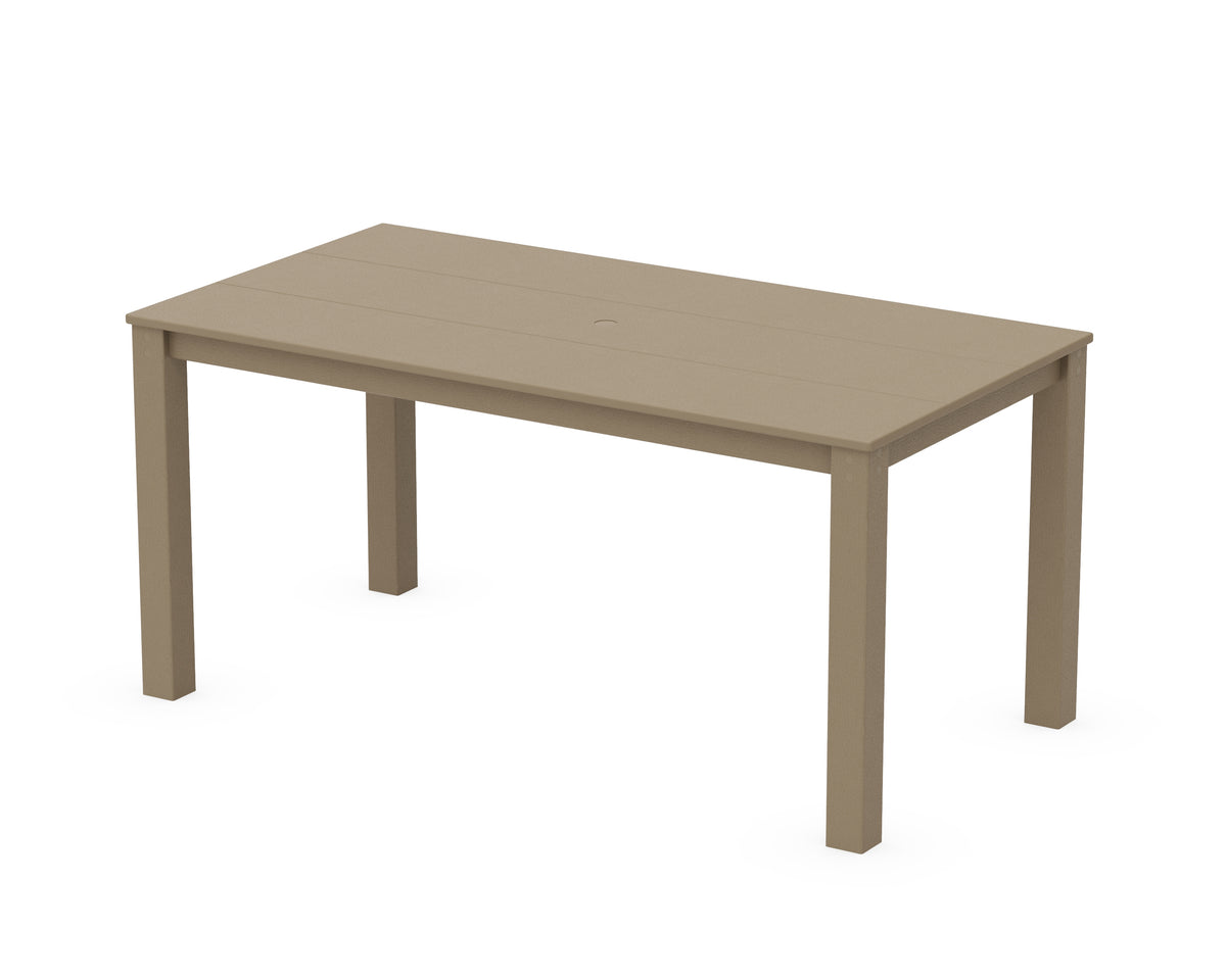 POLYWOOD Studio Parsons 34" X 64" Dining Table in Vintage Sahara