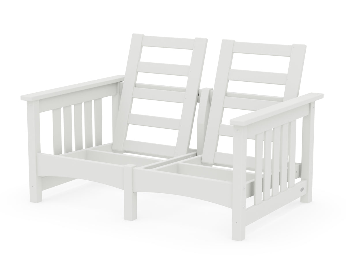 POLYWOOD Club Mission Loveseat Frame in White