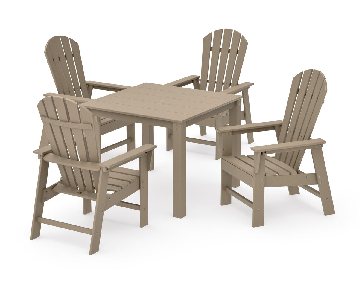 POLYWOOD South Beach Coast 5-Piece Parsons Dining Set in Vintage Sahara