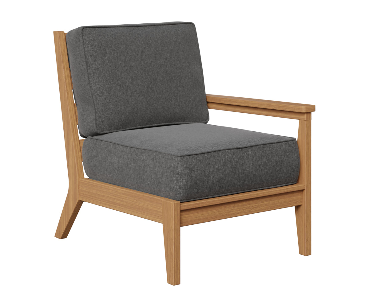 Berlin Gardens Mayhew Left Arm Club Chair in Natural Teak