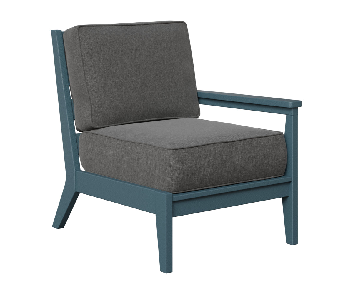 Berlin Gardens Mayhew Left Arm Club Chair in Slate