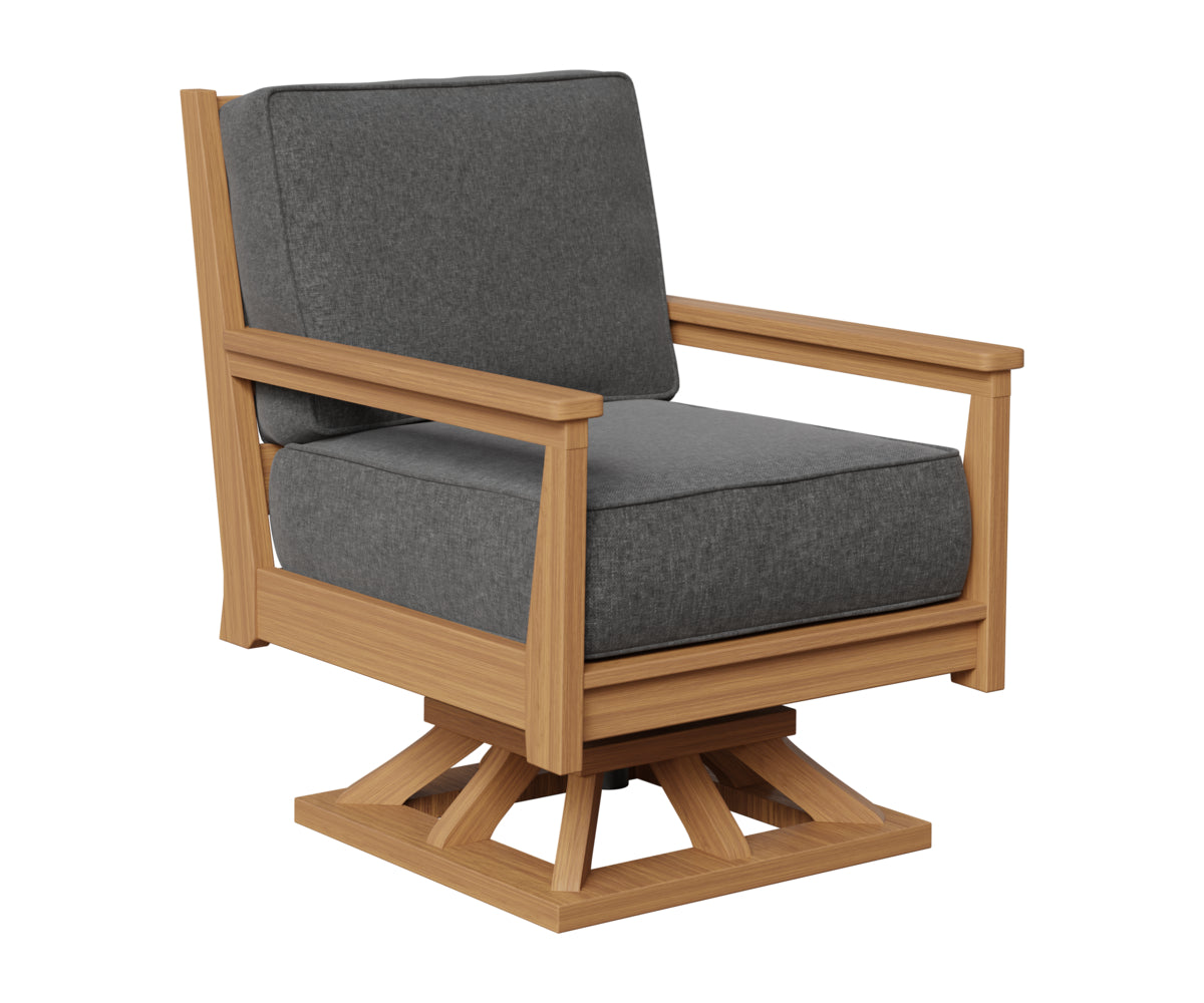 Berlin Gardens Mayhew Swivel Rocker in Natural Teak