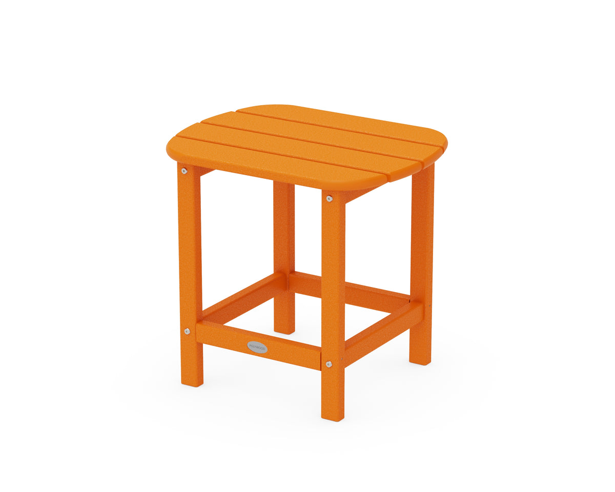 POLYWOOD South Beach 18" Side Table in Tangerine