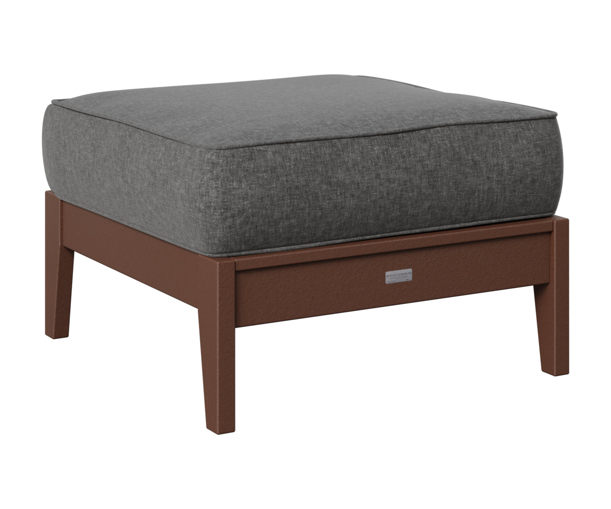 Berlin Gardens Mayhew Ottoman in Chocolate Brown