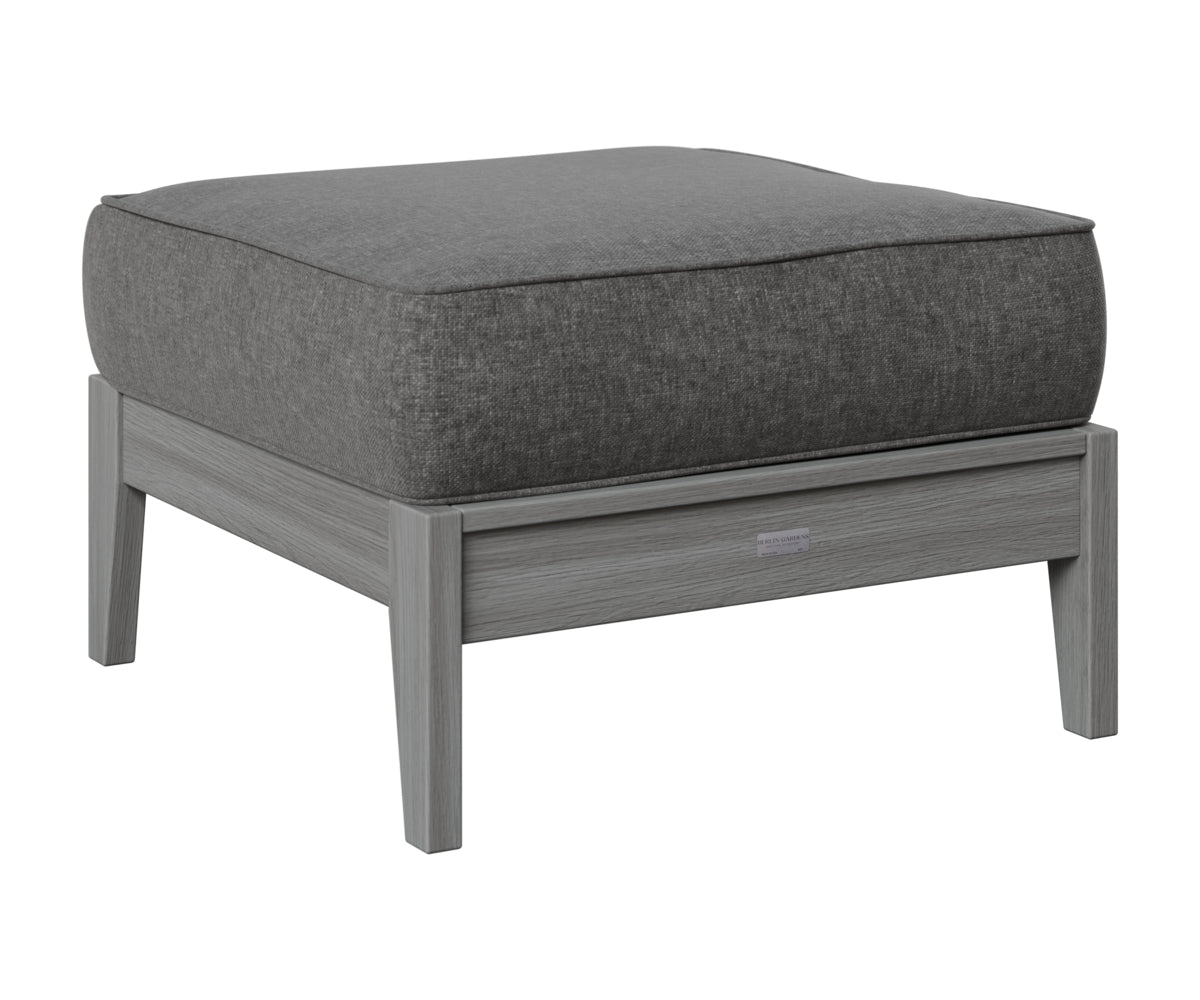 Berlin Gardens Mayhew Ottoman in Driftwood Gray