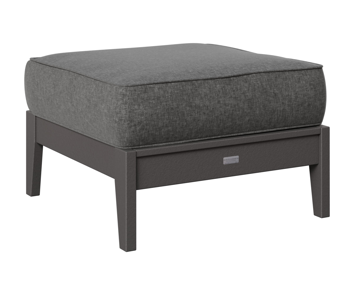 Berlin Gardens Mayhew Ottoman in Smoke Gray