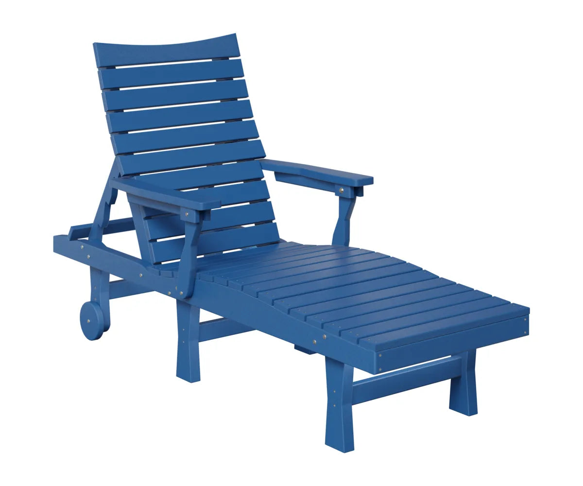 Berlin Gardens Bristol Chaise Lounge in Pacific Blue
