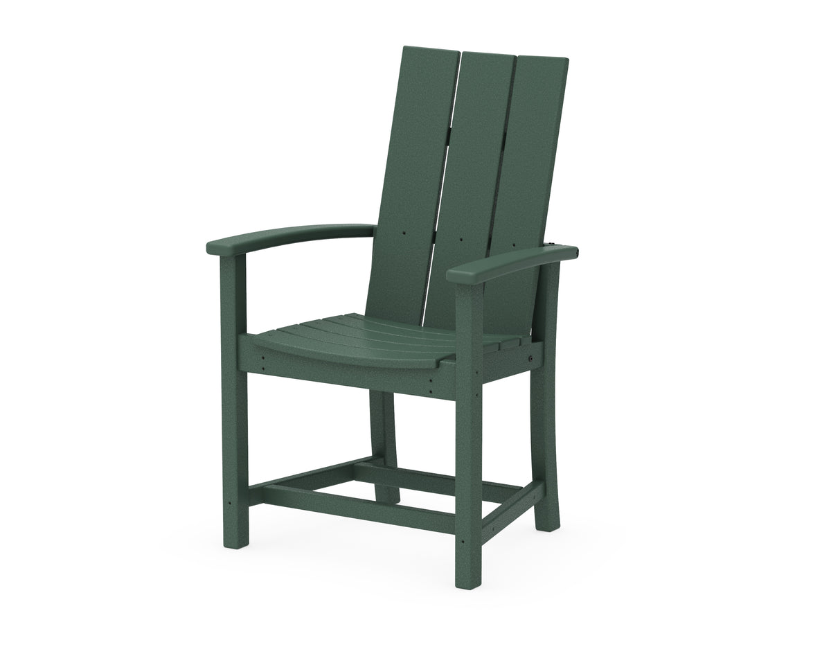 POLYWOOD Modern Adirondack Dining Chair in Green