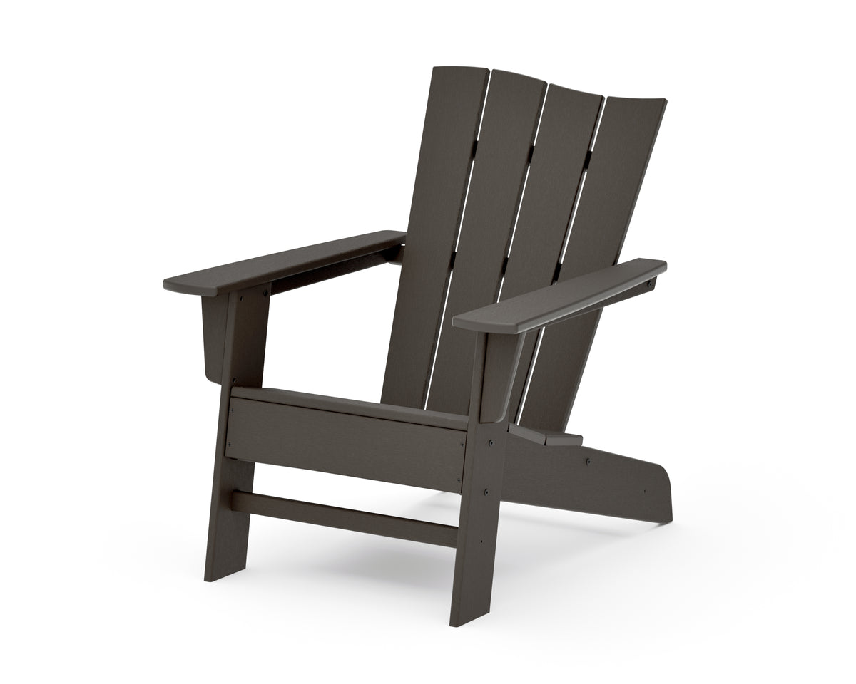 POLYWOOD The Wave Chair Left in Vintage Coffee