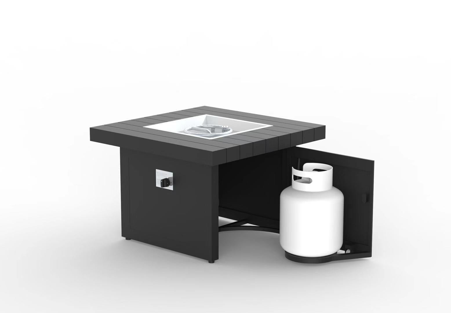 Plank & Hide 34" Square Propane Fire Pit