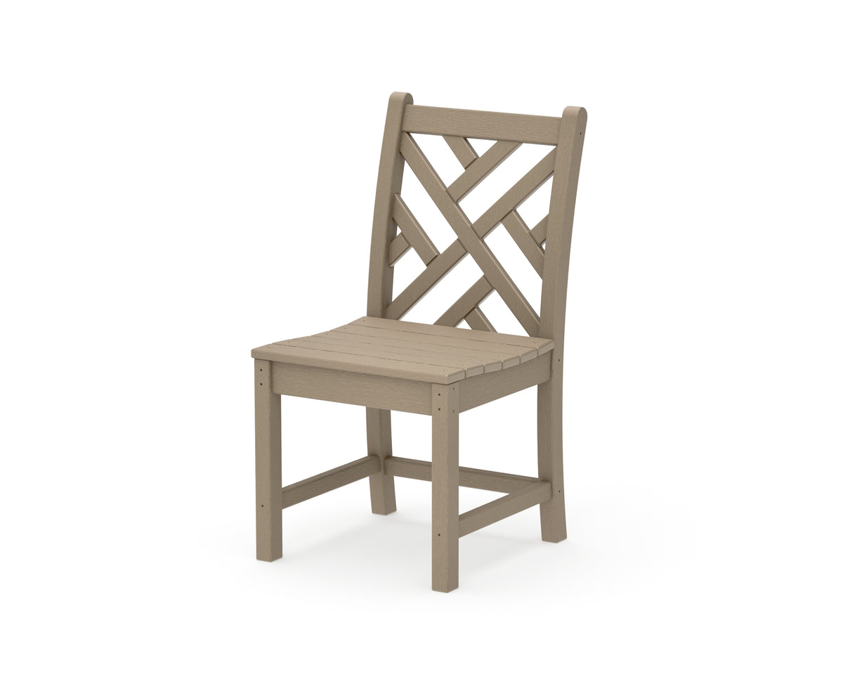POLYWOOD Chippendale Dining Side Chair in Vintage Sahara