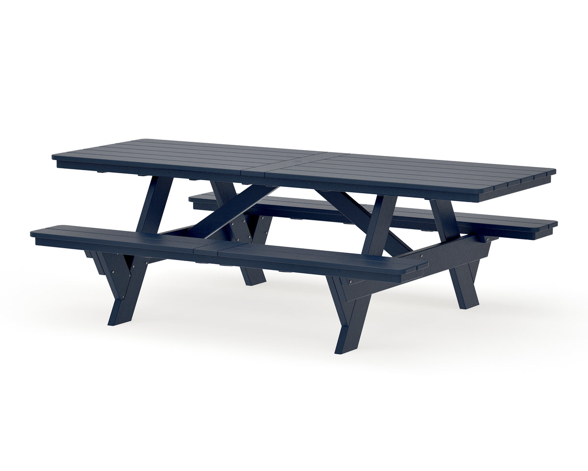POLYWOOD Rockford 98” ADA Picnic Table in Navy