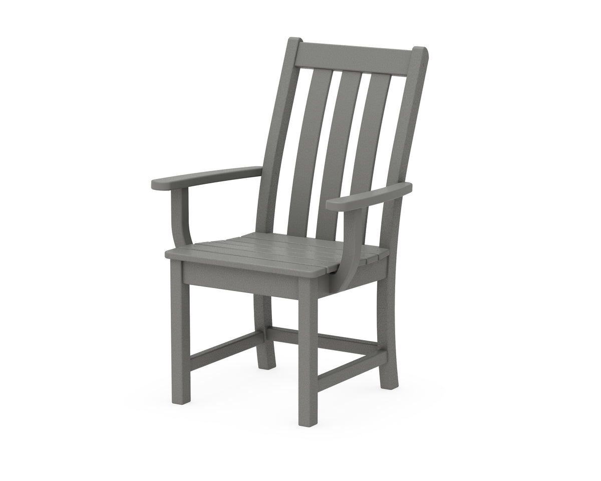 POLYWOOD Vineyard Dining Arm Chair in Slate Grey