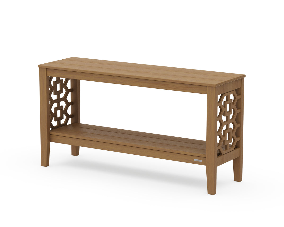 POLYWOOD Chinoiserie 56” Console Table in Natural
