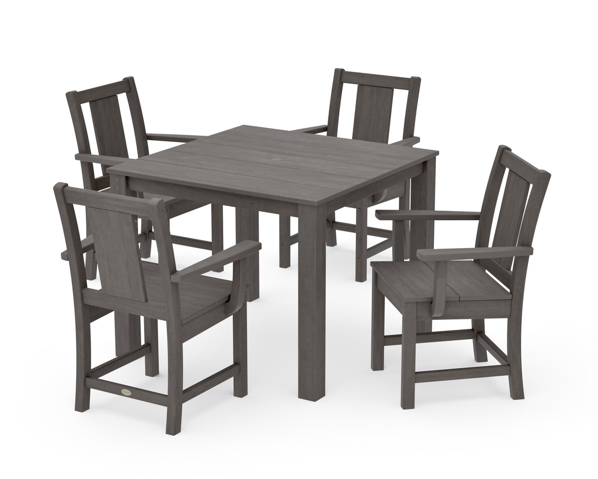 POLYWOOD Prairie 5-Piece Parsons Dining Set in Driftwood