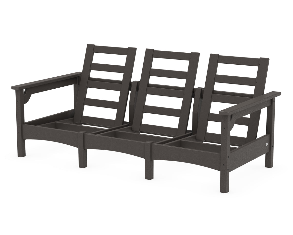 POLYWOOD Club Sofa Frame in Vintage Coffee