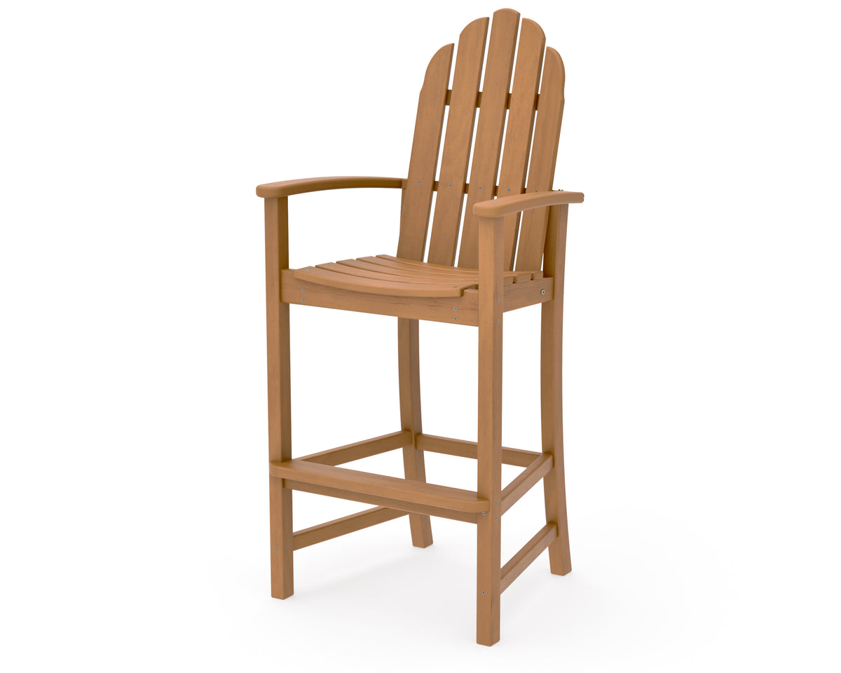 POLYWOOD Classic Adirondack Bar Chair in Natural