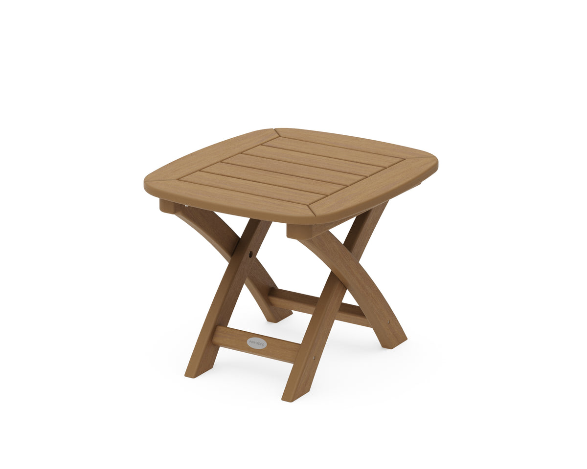POLYWOOD Nautical 21" x 18" Side Table in Natural