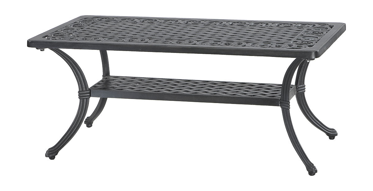 Gensun Michigan 21" x 42" Rectangular Coffee Table in Black