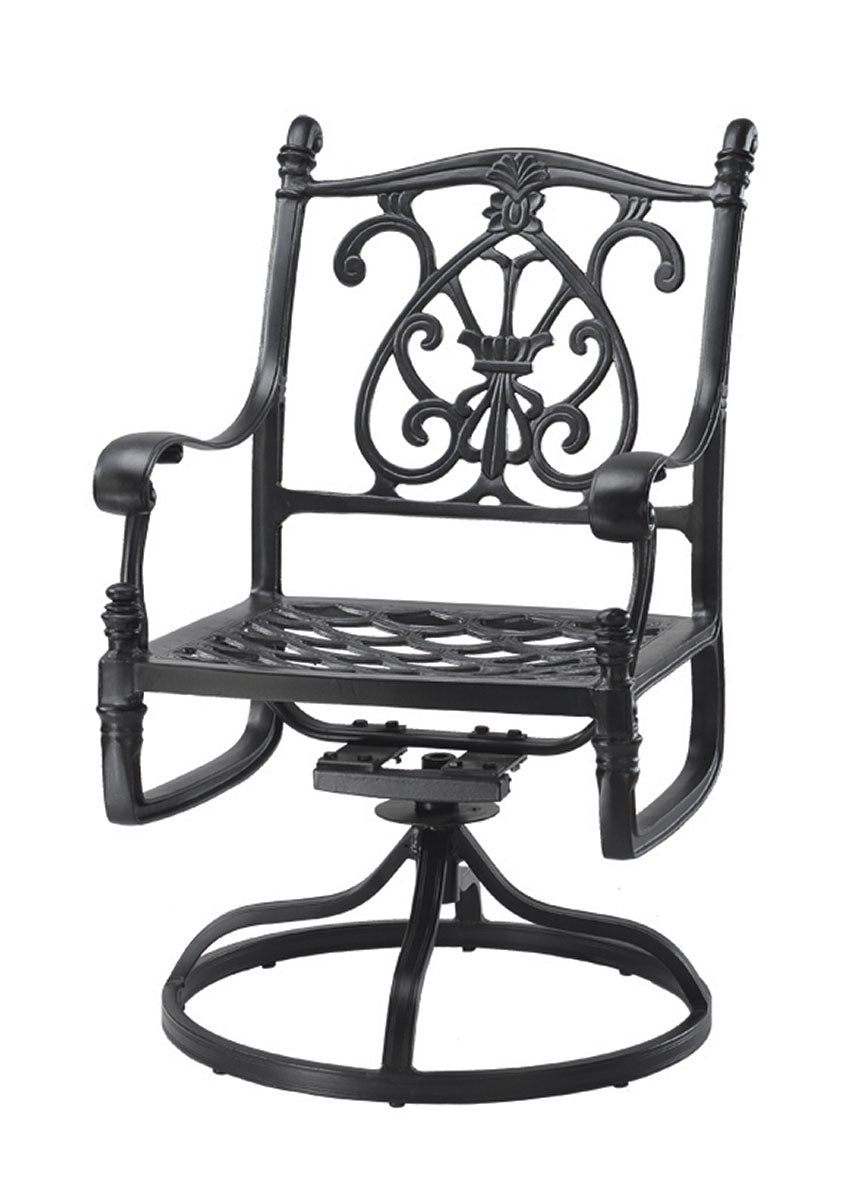 Gensun Florence Cushion Swivel Rocker in Carbon