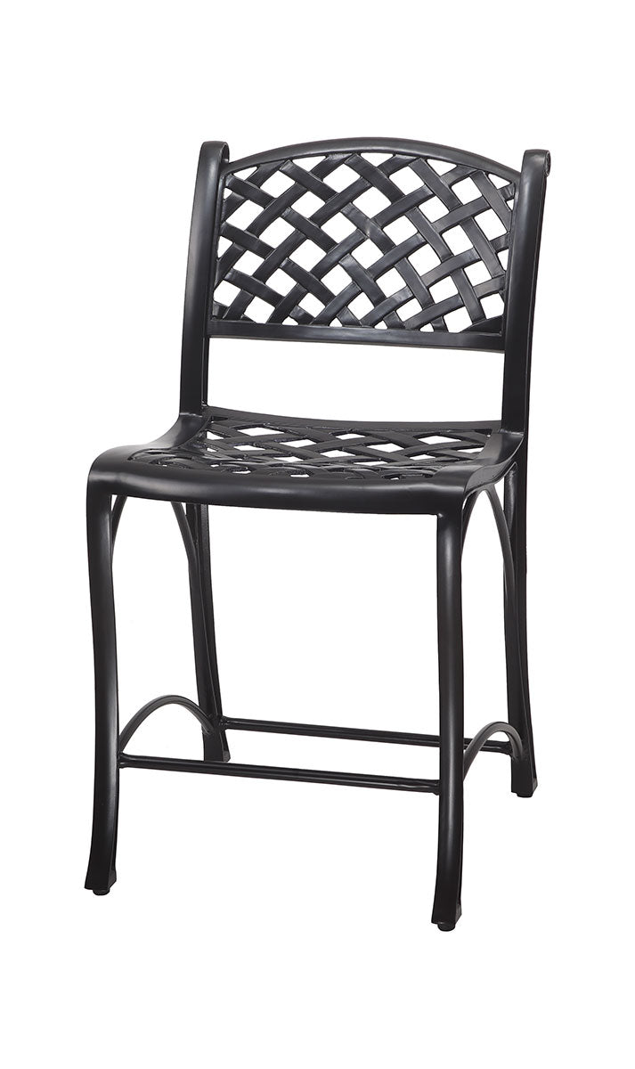 Gensun Columbia Cushion Stationary Balcony Stool w/o Arms in Carbon