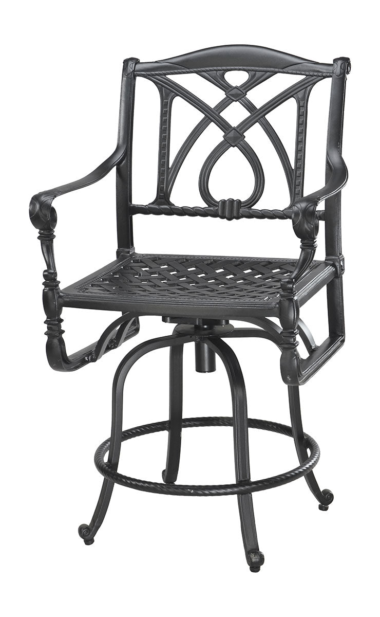 Gensun Grand Terrace Swivel Balcony Stool in Desert Bronze