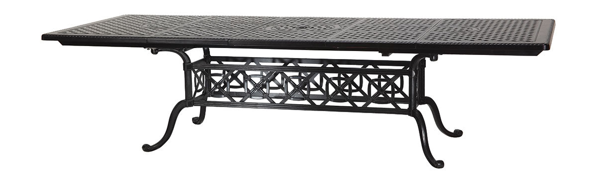 Gensun Grand Terrace 44" x 74"/114" Rectangular Extension Dining Table in Desert Bronze