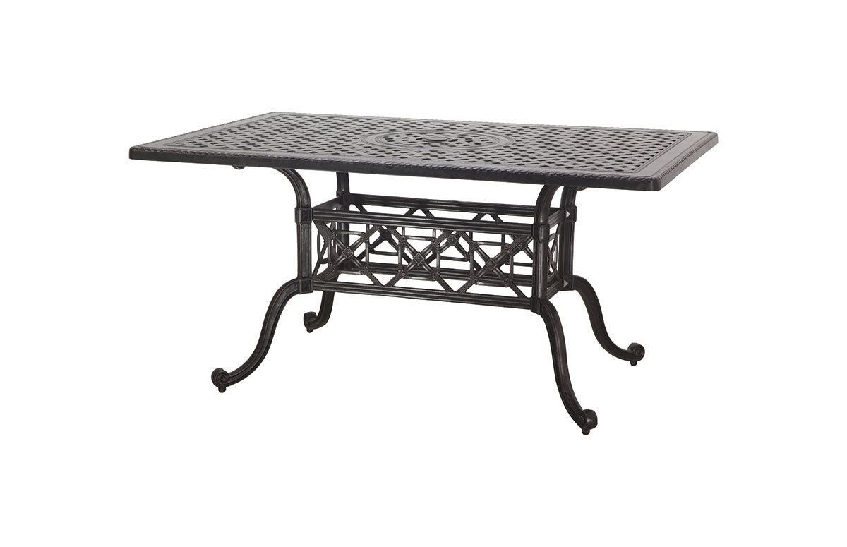 Gensun Grand Terrace 42" x 63" Rectangular Bar Table in Desert Bronze