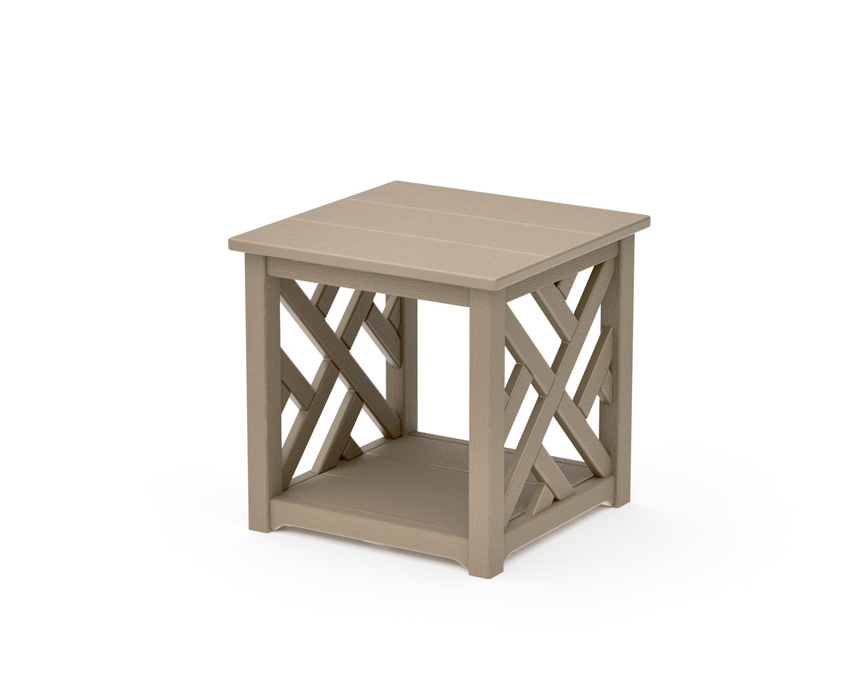 POLYWOOD Chippendale Accent Table in Vintage Sahara