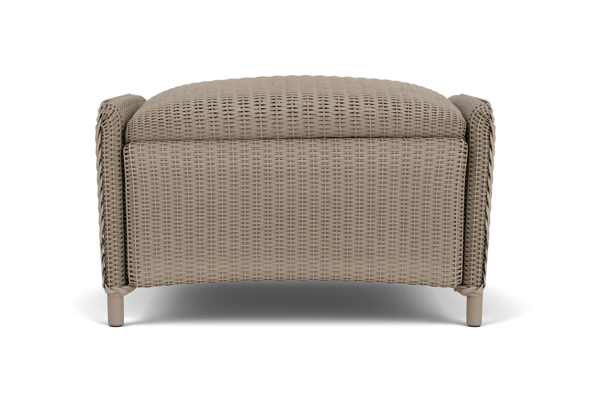 Lloyd Flanders Reflections Ottoman, Padded in French Beige