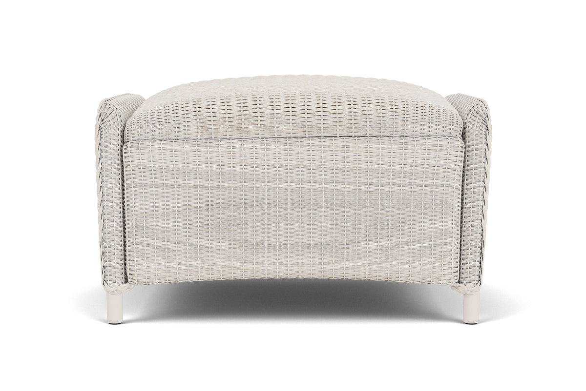 Lloyd Flanders Reflections Ottoman, Padded in Antique White