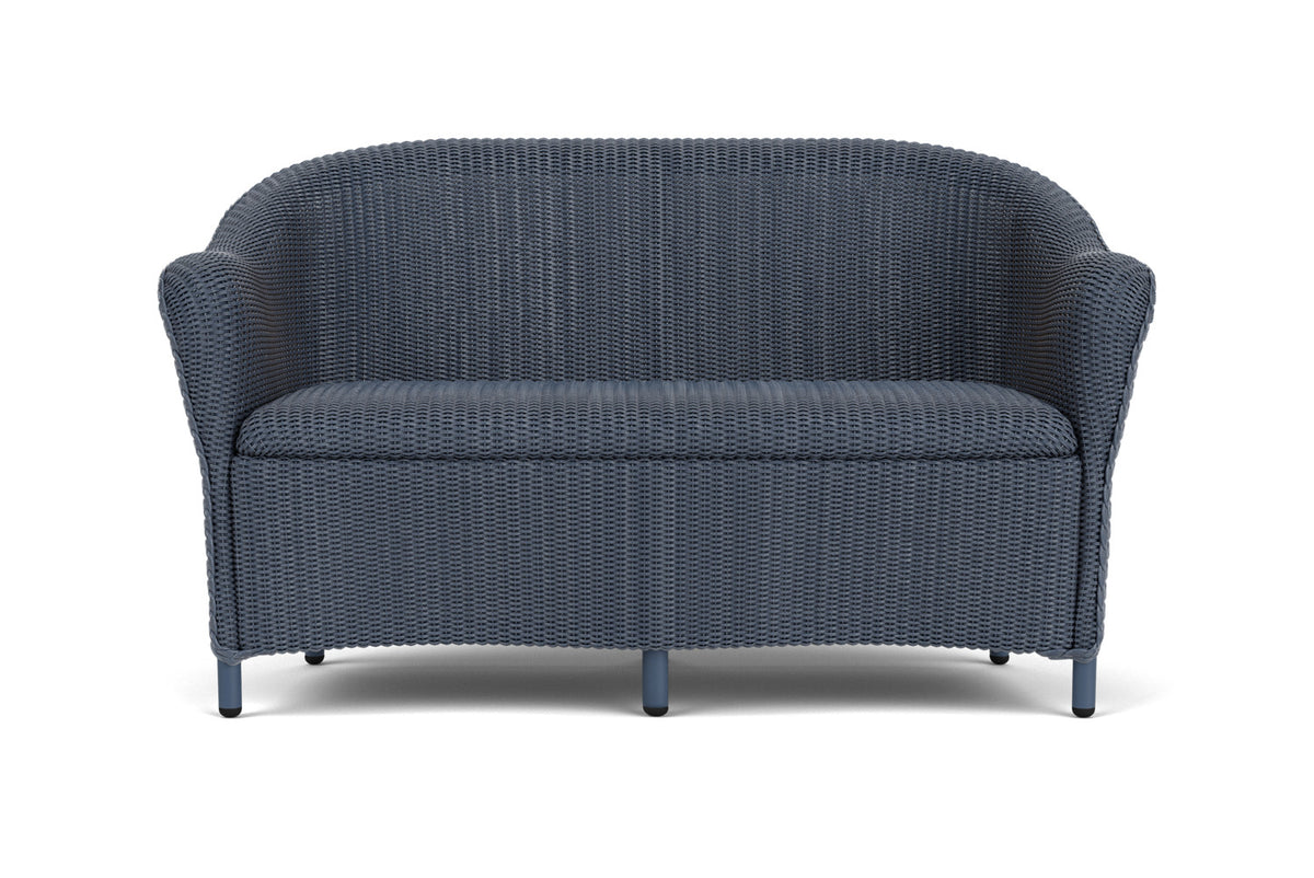 Lloyd Flanders Reflections Loveseat with Padded Seat in Denim Blue