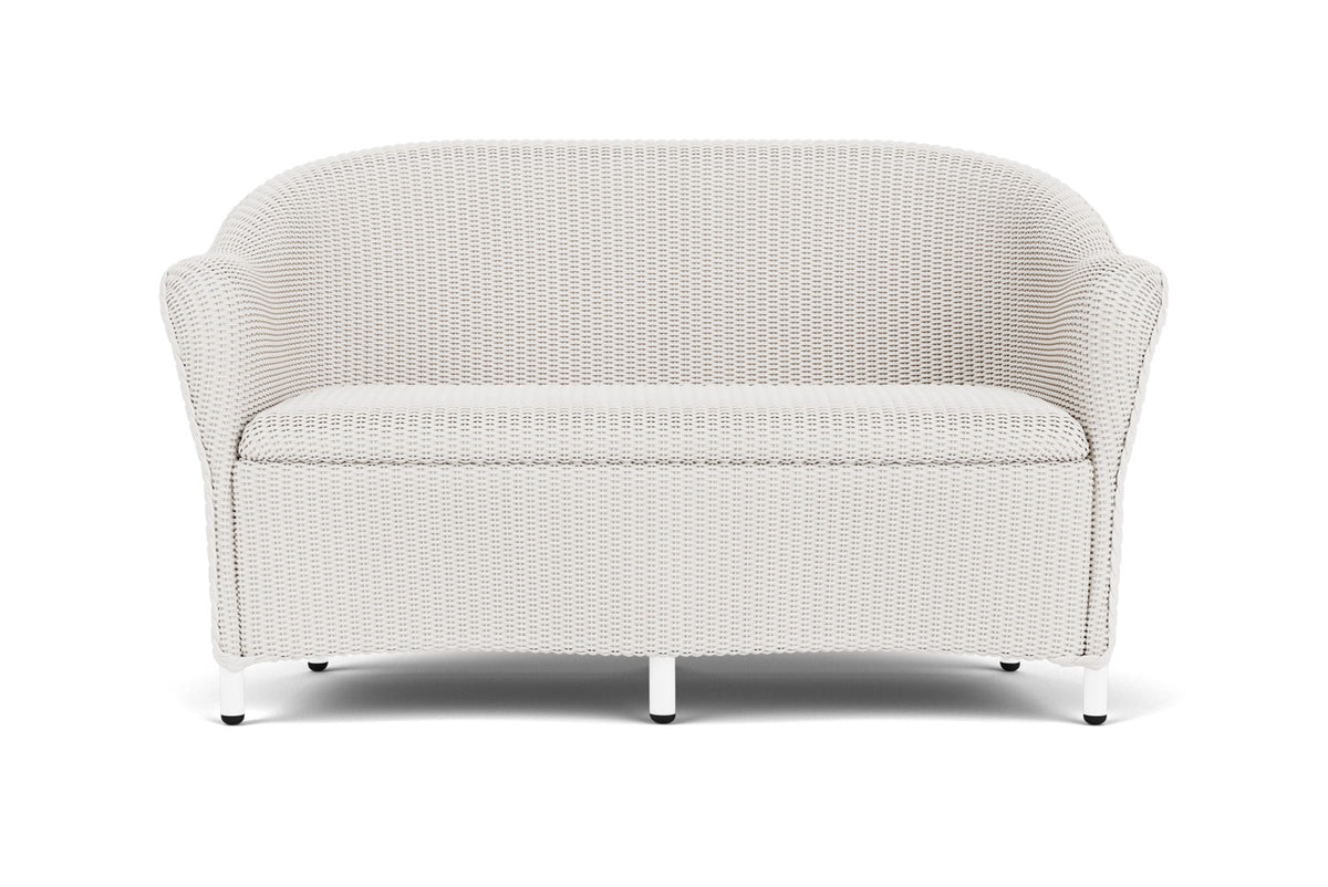 Lloyd Flanders Reflections Loveseat with Padded Seat in White