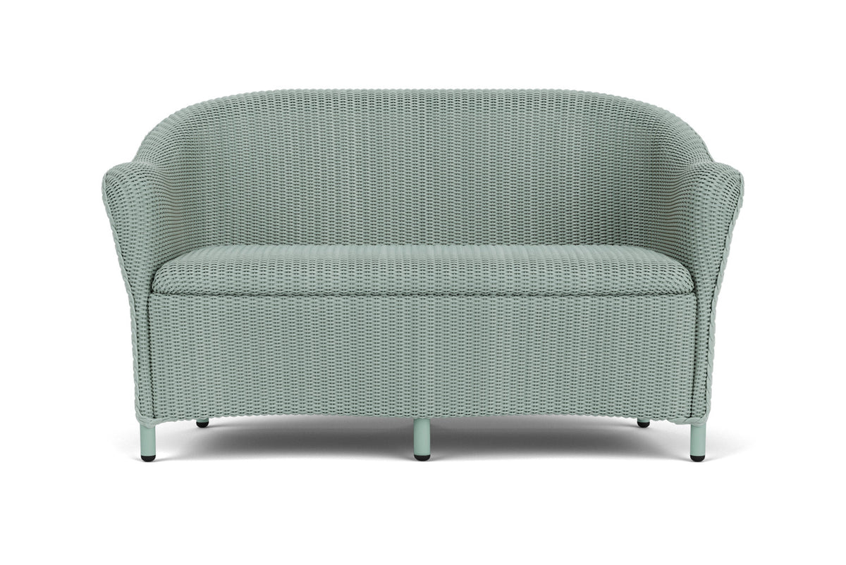 Lloyd Flanders Reflections Loveseat with Padded Seat in Sea Glass