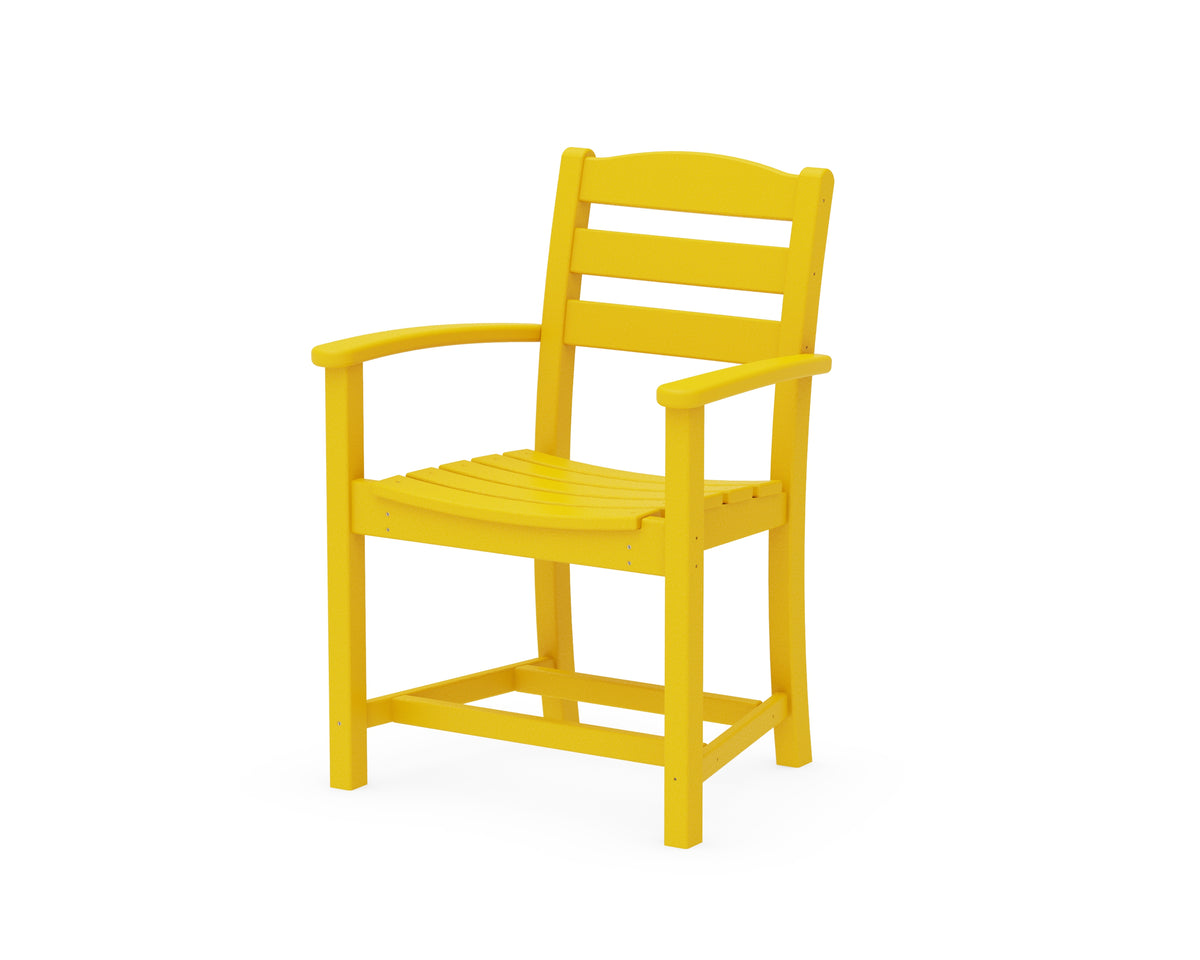 POLYWOOD La Casa Café Dining Arm Chair in Lemon