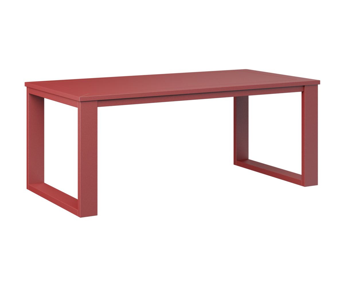 Berlin Gardens Nordic Rectangular Coffee Table in Red
