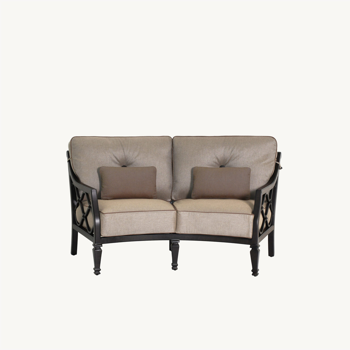 Castelle Villa Bianca Cushioned Crescent Loveseat, view 4