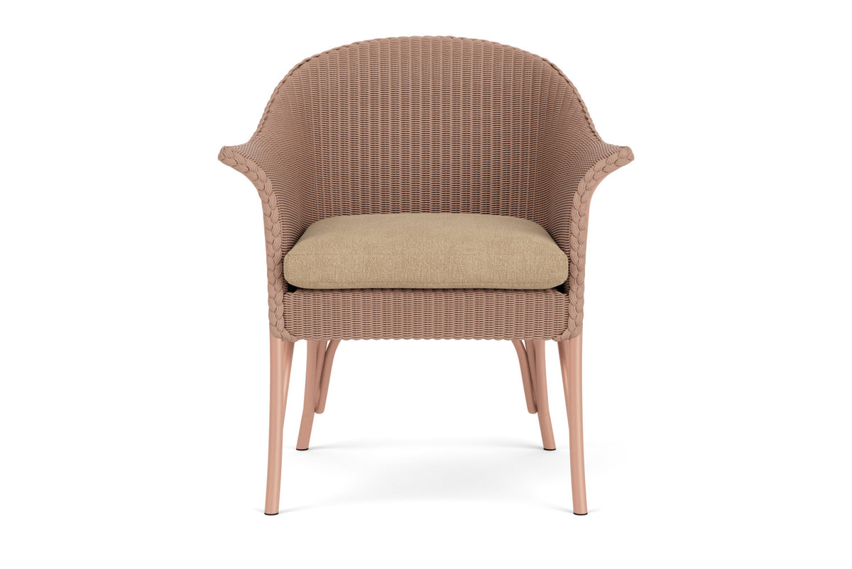 Lloyd Flanders All Seasons Lounge Chair in Rosewood with Hayden Sand fabric