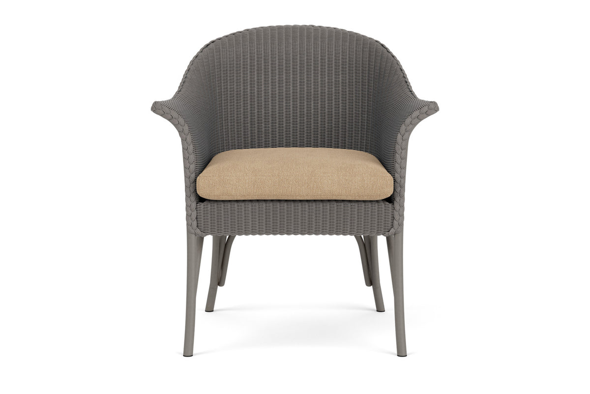 Lloyd Flanders All Seasons Lounge Chair in Pewter with Hayden Sand fabric