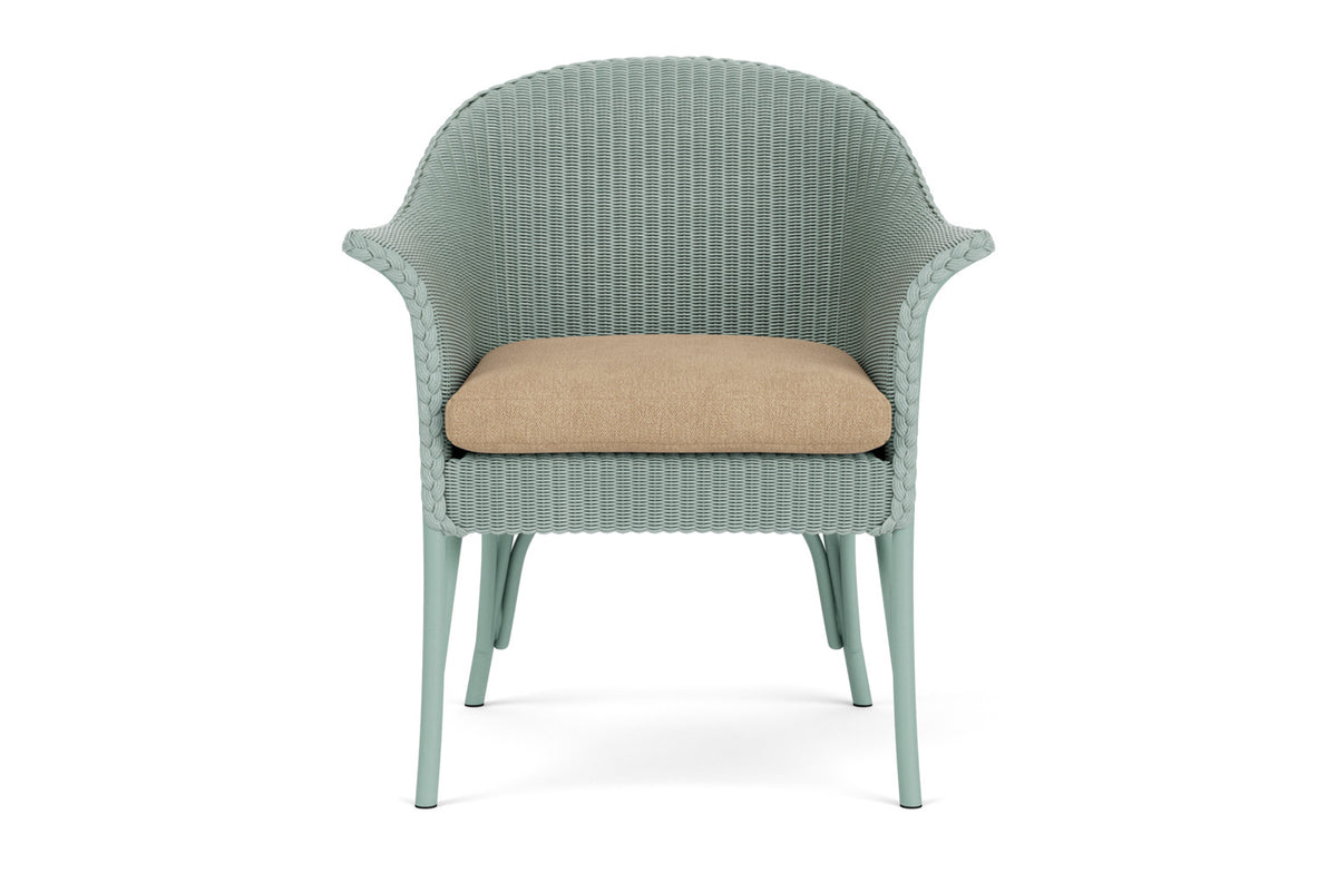 Lloyd Flanders All Seasons Lounge Chair in Sea Glass with Hayden Sand fabric