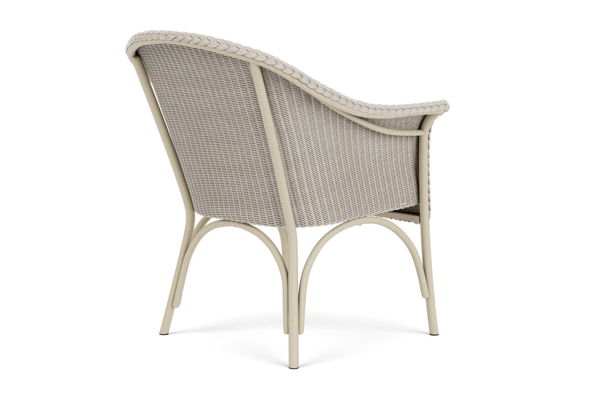 Lloyd Flanders All Seasons Lounge Chair in Linen with Hayden Sand fabric, view 6