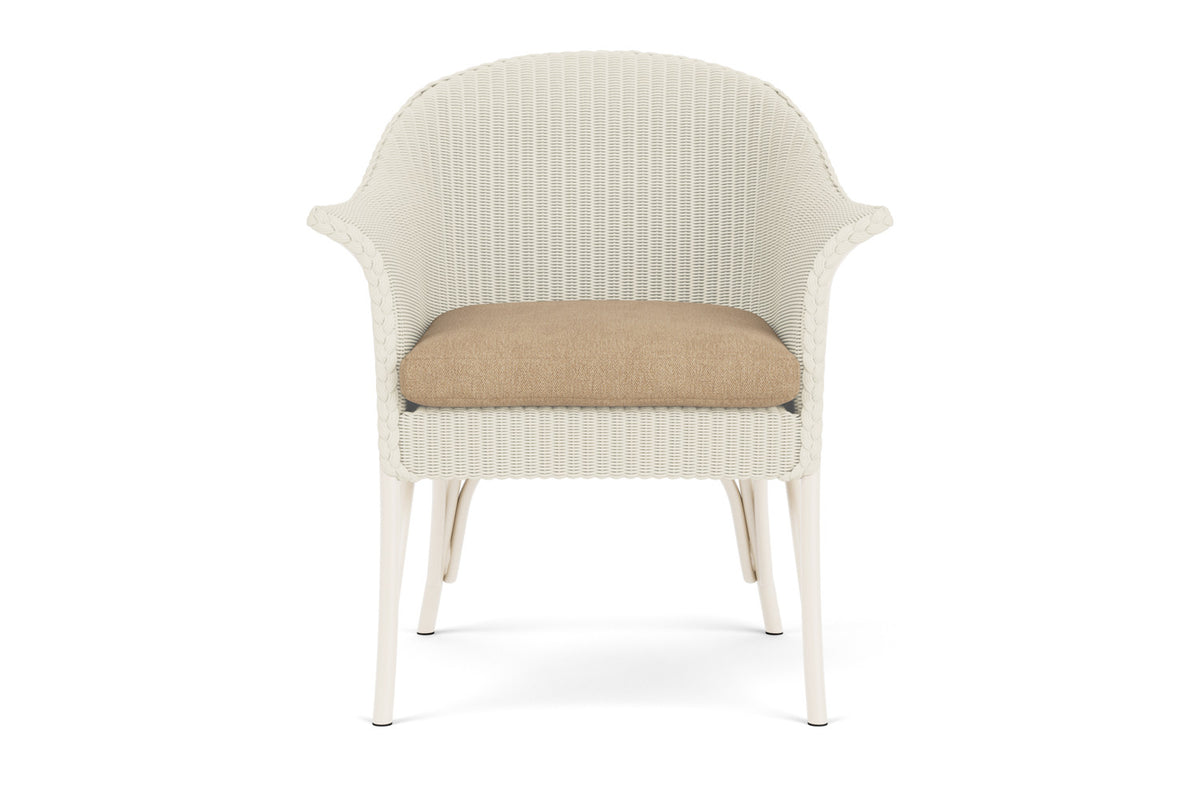 Lloyd Flanders All Seasons Lounge Chair in Ivory with Hayden Sand fabric