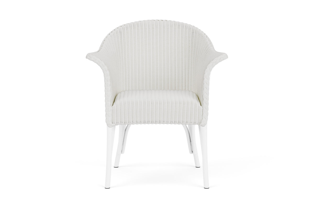Lloyd Flanders All Seasons Dining Armchair with Padded Seat in Matte White