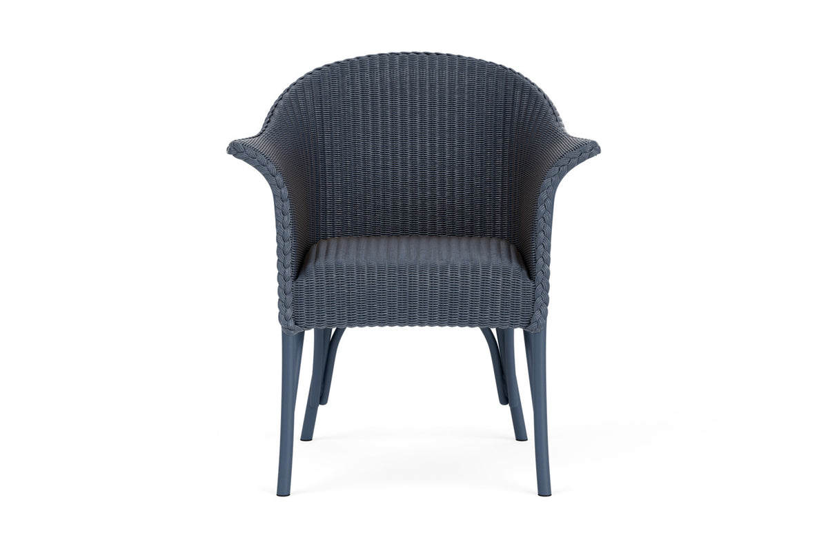 Lloyd Flanders All Seasons Dining Armchair with Padded Seat in Denim Blue