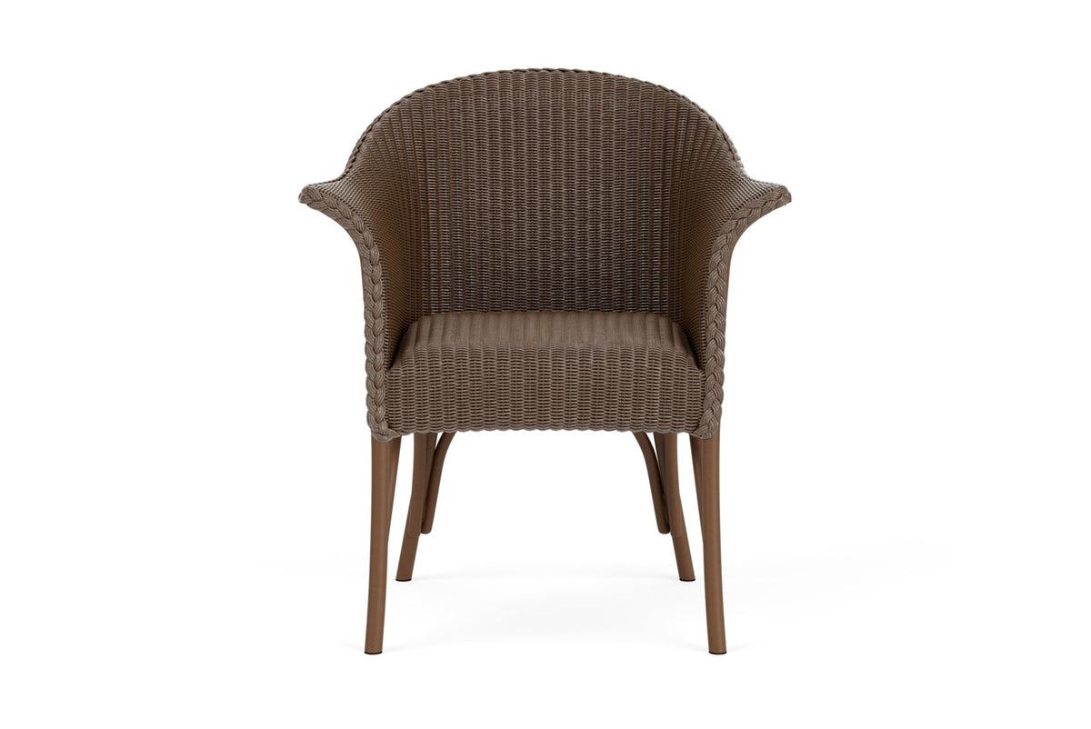 Lloyd Flanders All Seasons Dining Armchair with Padded Seat in Bark